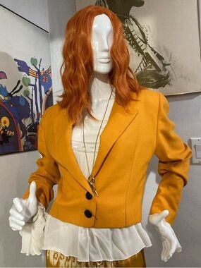 Vintage Orange Blazer - Late 80s/Early 90s
